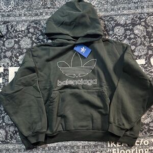 Balenciaga Adidas Collab Green Pullover Hoodie